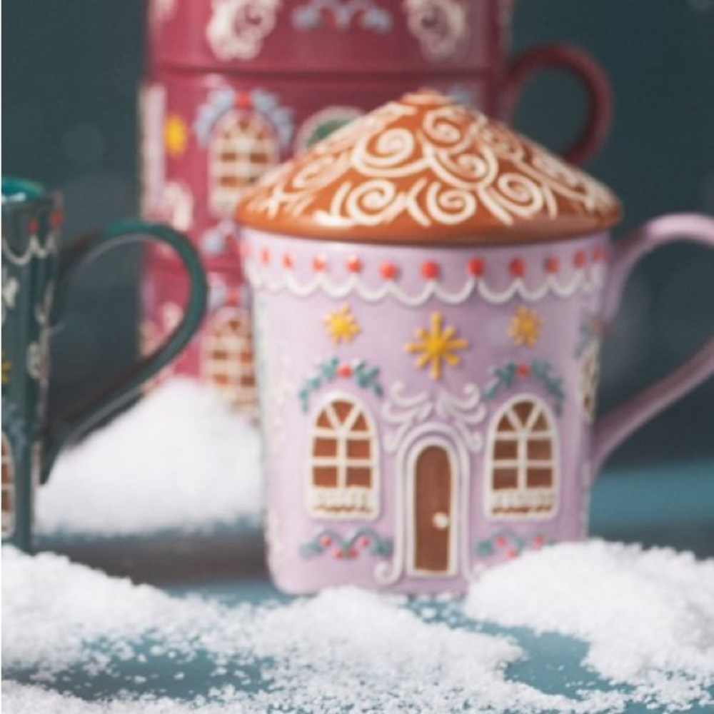 NWT ANTHROPOLOGIE Ginger Stoneware Mug Lavendar - Picture 2 of 10